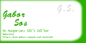 gabor sos business card
